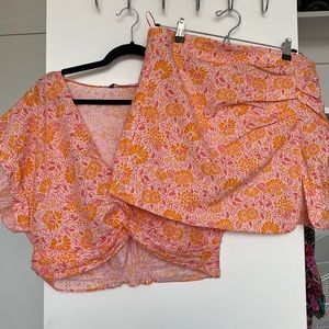 NWOT- Zara skirt set (shirt size XXL, skirt size XL)